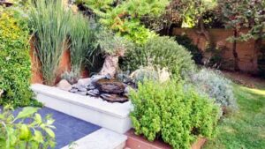 Soft landscaping with planting design and floral borders