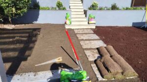 Premium lawn care services including mowing and turf restoration